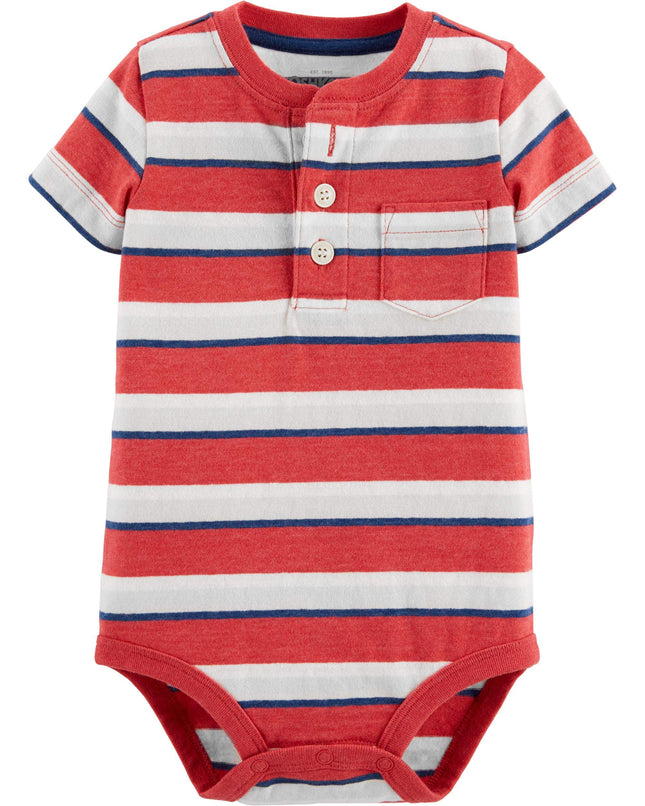 OshKosh B'Gosh Baby Boys' Pocket Henley Bodysuit S