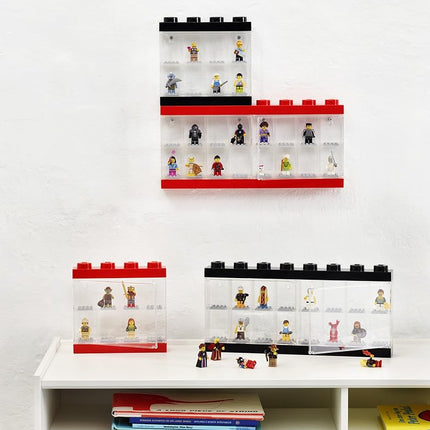 Lego Minifigure Stackable Display Case 8, Black