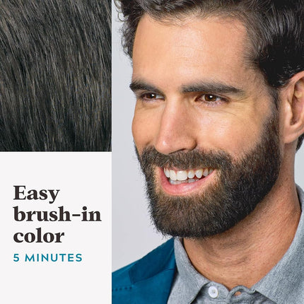 Just For Men Mustache & Beard Brush-In Color Gel, Deep Dark Brown (Packaging May Vary)
