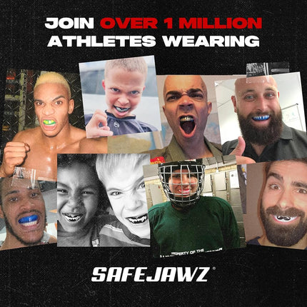 SafeJawz Sports Mouthguard Dual Layer Premium Protection Adults and Junior Gum Shield with Case for Boxing, MMA, Rugby, Martial Arts, Judo and All Contact Sports