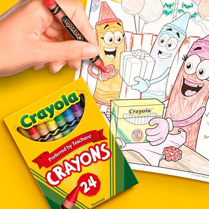 CRAYOLA Crayons, 24 Count of Colouring Crayons, Back to School Supplies, Classroom Must Haves for Teachers, Classic Colours, Gifts, 3+