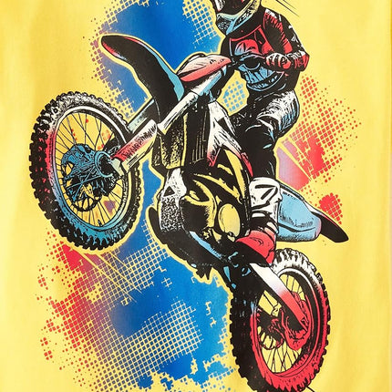 The Children's Place Boys' Vehicle Short Sleeve Graphic T-Shirts,multipacks, Monster Truck/Biker/Truck, Large