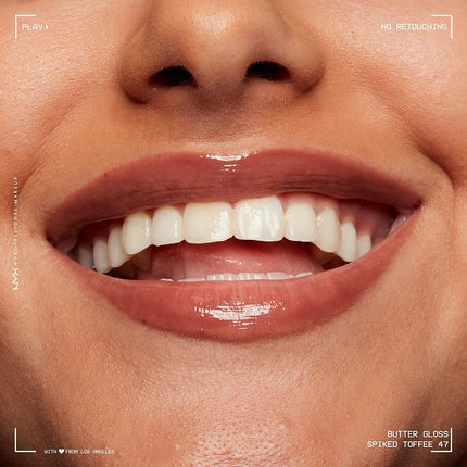 NYX PROFESSIONAL MAKEUP Brillo de Labios Butter Gloss Brown Sugar, No Pegajoso - Spiked Toffee (Malva Marrón)