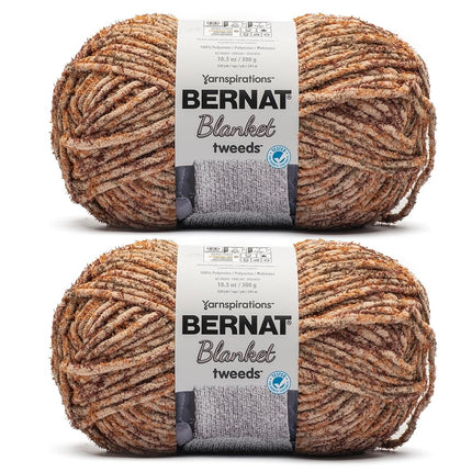 Bernat Blanket Tweeds Sandy Tweed Yarn - 2 Pack of
