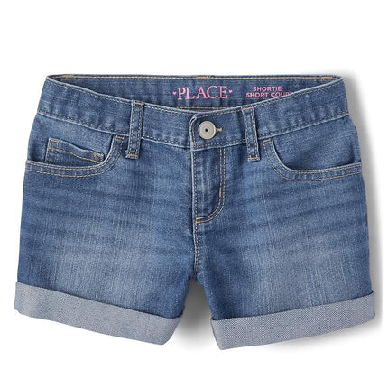 The Children's Place Shortie Filles à Revers Roulés, Rose Wash, 6