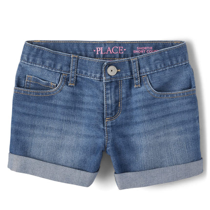 The Children's Place Girls' Roll Cuff Shortie, Ros
