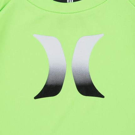 Camiseta de natación Hurley para niños, protección solar UPF 50+, lima/icono, talla pequeña