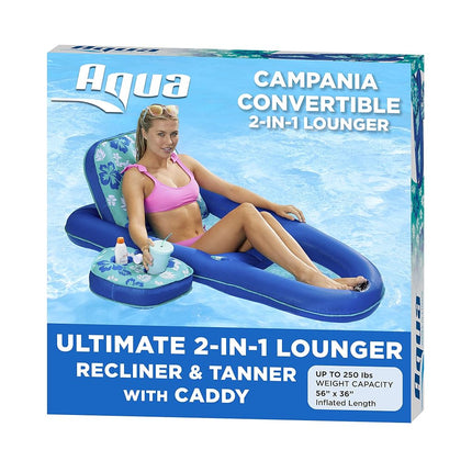 Aqua Campania Ultimate 2-in-1 Pool Float Lounge – 