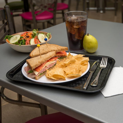 Carlisle CT101403 Café Standard Cafeteria/Fast Food Tray, 10" x 14", Black