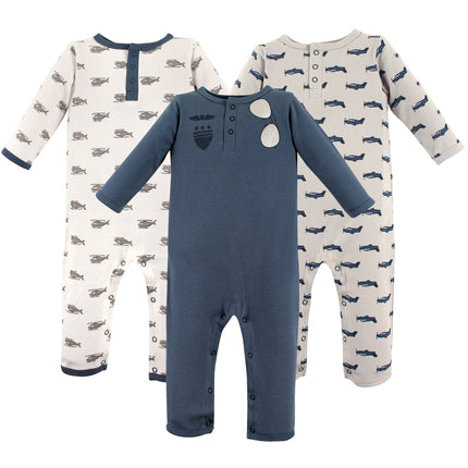 Hudson Baby Baby Cotton Union Suit, 3 Pack, Aviato