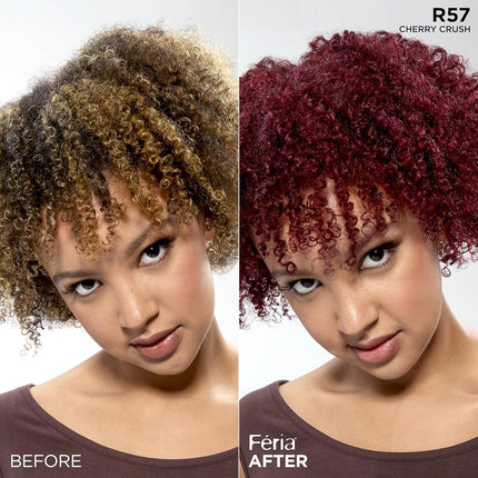 Feria Power Reds Hair Color, R57 Intense Medium Auburn (Packaging May Vary)