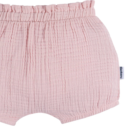 Gerber Baby-Girls 3-Pack Bubble Shorts, Green, 3-6 Months
