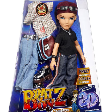 Bratz 573449EUC Sasha 20 Special Edition Original Fashion Doll Holographic Packaging & Poster-Collectable-20 Yearz Motif, Fan Fave Rerelease 2001 Replica-Includes 2 Outfits, Shoes, Bag