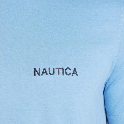 Nautica Men's Short Sleeve Crew Neck T-Shirt, Rivieria Blue Solid, XXXL