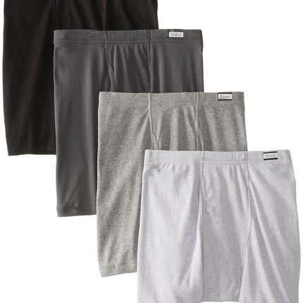 Hanes Ultimate Men's 4-Pack FreshIQ Boxer with ComfortFlex Waistband Brief, Black/Grey, XL
