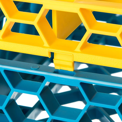 Carlisle FoodService Products OptiClean 25 Compartments (3-1/2") Divided Glass Rack Extender, Yellow
