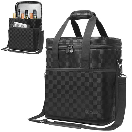 OPUX 6 Bottle Carrier Tote | Insulated Padded Wine