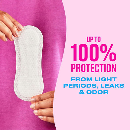 Carefree Panty Liners for Women, Extra Long, Wrapped, Unscented, 93ct | Pantiliners, Carefree Liners, Daily Liners for Women, Light Periods and Leaks, 8-Hour Odor Control | 93ct (Packaging May Vary)