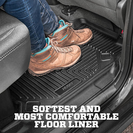 Husky Liners X-act Contour Series | 2nd Seat Floor Liner - Black | 53211 | Fits 2014-2018 Chevrolet Silverado/GMC Sierra 1500, 2015-2019 Chevrolet Silverado/GMC Sierra 2500/3500 HD Crew Cab 1 Pcs