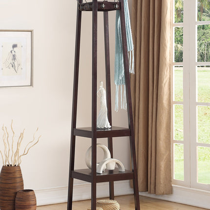 Roundhill Furniture Vassen Coat Rack with 3-Tier S