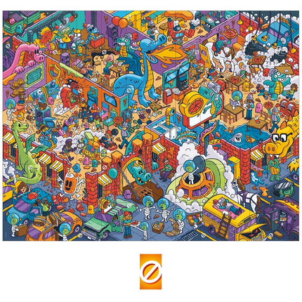 Hasbro Gaming Puzl It Game, Competitive Puzzle Card Game, Kids & Family Games, 2 to 6 Players, Pizza Party Theme, Fun Summer Activities, Vacation Travel Essentials, Ages 7+