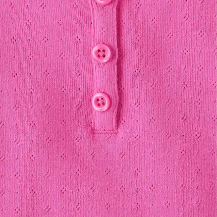 The Children's Place Girls' Basic Short Sleeve Knit Shirts, Pink Summer, X-Small