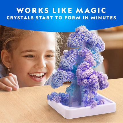 NATIONAL GEOGRAPHIC Kits de bricolage pour enfants - Kit de culture de cristaux, Faites pousser 6 arbres de cristaux en seulement 6 heures, Kit d'artisanat éducatif avec fournitures artistiques, spécimen de géode et guide d'apprentissage STEM
