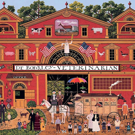 Buffalo Games – 1000 Piece Jigsaw Puzzle - Dr. Bonkley's Family - Charles Wysocki Colorful Puzzle for Adults – Precision-Cut Pieces, Beautiful Artwork, and Hours of Relaxing Fun
