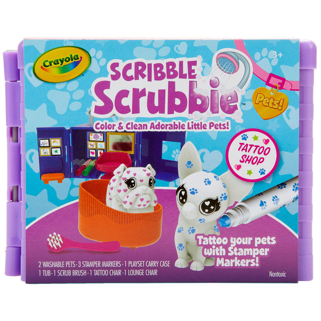 CRAYOLA Scribble Scrubbie Pets Tattoo Shop, Toy Pe