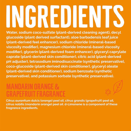Seventh Generation Hand Wash Soap, Mandarin Orange & Grapefruit , 12 Fl Oz, (Pack of 8)