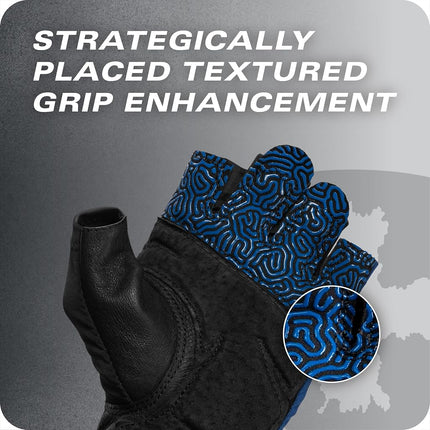 Training Grip Gloves 3.0 – Durable, Padded Leather Palm, Breathable 4-Way Stretch Lycra, Adjustable Hook-and-Loop Closure, Men's