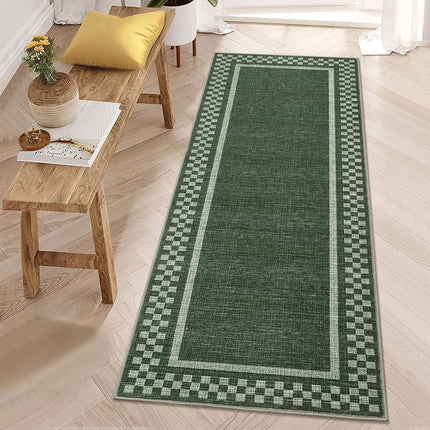 GarveeHome Washable Runner Rug 2x10 Modern Bordered Hallway Runner Rug