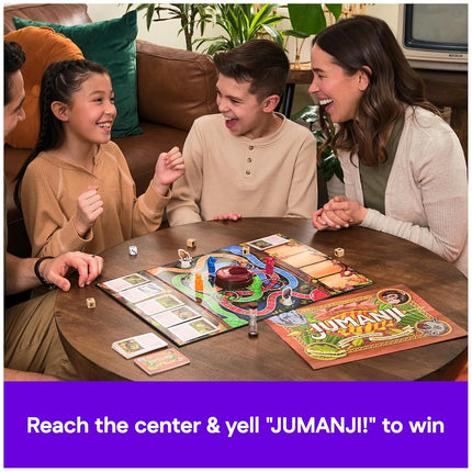 Spin Master Games, Jumanji 30th Anniversary Edition, The Classic Thrilling Adventure Family Board Game Based on the Action-Comedy Movie, Updated Jungle Challenges, 2-4 Players, for Ages 6 & Up