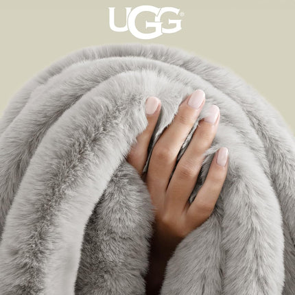 UGG Euphoria Plush Fur - Reversible Throw Blanket, Seal