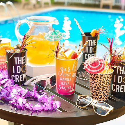 American Greetings Leopard Print Party Cups, 16 oz. Reusable Plastic Cups (8-Count)