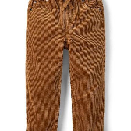 Gymboree Boys' and Toddler Corduroy Pull on Pants, Antler Brown, 3T