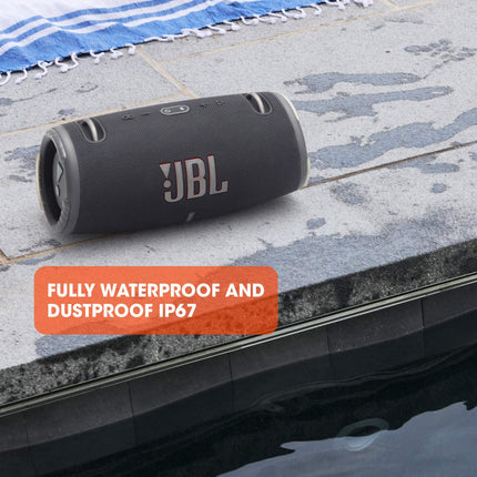 Altavoz Bluetooth portátil JBL Xtreme 3, sonido potente y graves profundos, resistente al agua IP67, 15 horas de reproducción, batería externa, PartyBoost para emparejar con varios altavoces (negro)
