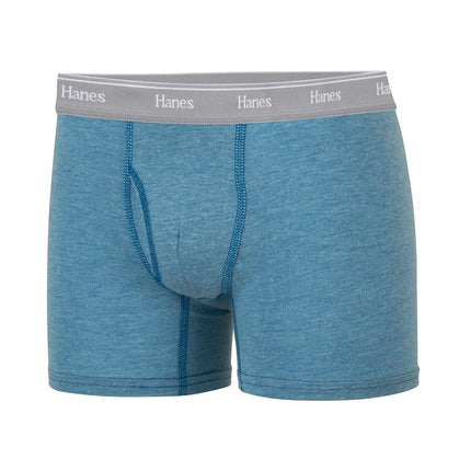 Caleçons Boxers Hanes Originals pour garçons, sous-vêtements pour adolescents, coton extensible, paquet de 6, beige/bleu oasis/vert cargo/gris - paquet de 6, petite taille