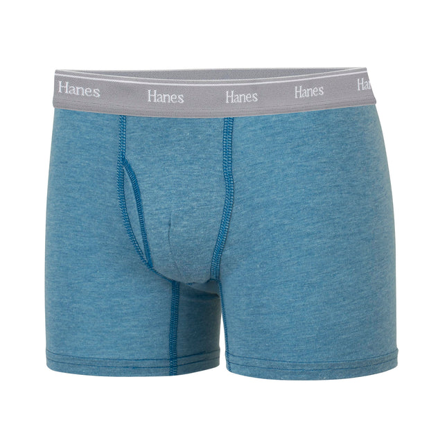 Hanes Boys Originals Boxer Briefs, Tween Boy Underwear, Cotton Stretch, 6-Pack, Tan/Blue Oasis/Cargo Olive/Grey - 6 Pack, Medium