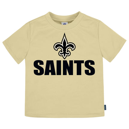 NFL New Orlean Saints 3 Pack Short Sleeve Team Fan Tee Shirt, black/yellow/grey New Orlean Saints New, 12 Months