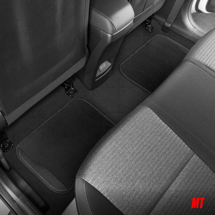 Motor Trend SpeedSeries Carpet Car Floor Mats Set - Versatile Fit for Cars, Trucks, SUVs, Vans Black Trim Racing Design Car Mat Full Set Tapetes para Carro - Set of 4, Black Cars Carpet Mats