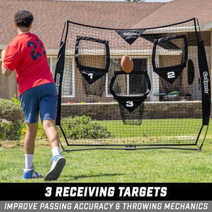 GoSports 6 x 6 ft Football Throwing Net -6 x 6 ft Black