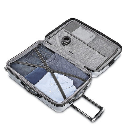 Samsonite Unisex-Adult Centric 2 Hardside Expandable Luggage with Spinners, Silver, Carry-On 20-Inch, Centric 2 Hardside Expandable Luggage with Spinners