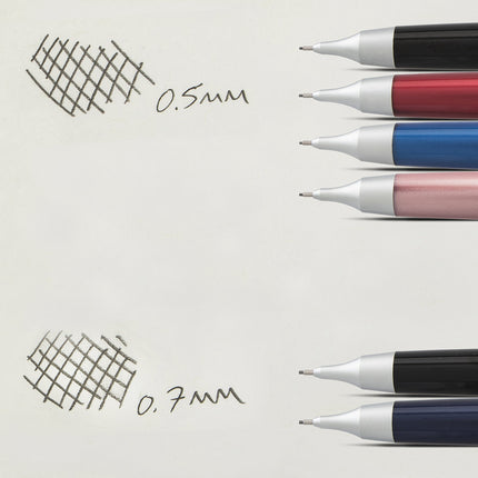 Portaminas Pentel P1037-A-HB Kerry, cuerpo metálico, HB, 0,7 mm, negro