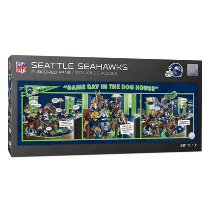 YouTheFan NFL Seattle Seahawks Rompecabezas 1000 piezas Día de partido en la caseta del perro