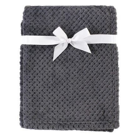 Hudson Baby Unisex Baby Plush Waffle Blanket, Char