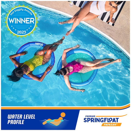SwimWays Spring Float Premium Papasan Pool Lounger for Swimming Pool, Inflatable Pool Floats Adult with Fast Inflation for Ages 15 & Up