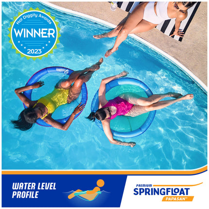 SwimWays Spring Float Premium Papasan Pool Lounger for Swimming Pool, Inflatable Pool Floats Adult with Fast Inflation for Ages 15 & Up