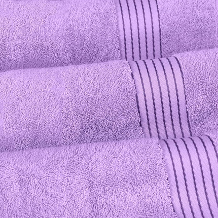 Elegant Comfort Premium Turkish Cotton 6 Pack Washcloths Set - 13 x 13 inch, Luxurious Hotel Spa Quality 100% Turkish Cotton 6PC Washcloth Set - Highly Absorbent - Soft Bathroom Towels, Lilac