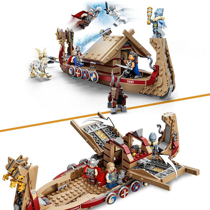 LEGO 76208 Marvel The Goat Boat Buildable Thor Set With Toy Ship, Stormbreaker And 5 Minifigures, Avengers Gifts Kids, Boys And Girls 8 Plus Year Old